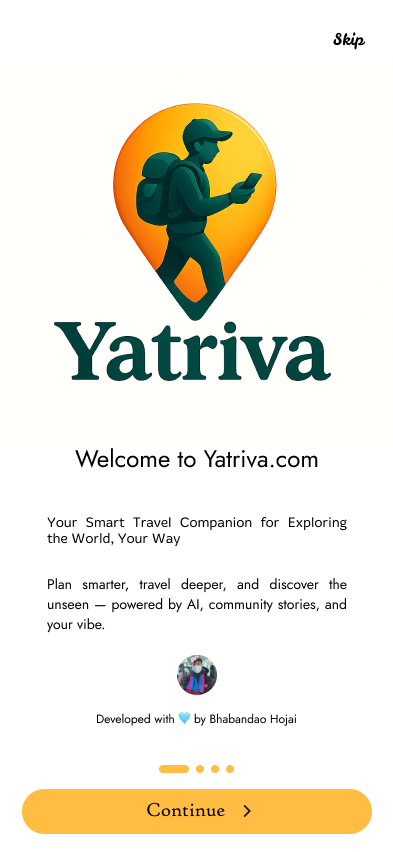 Yatriva mobile app interface
